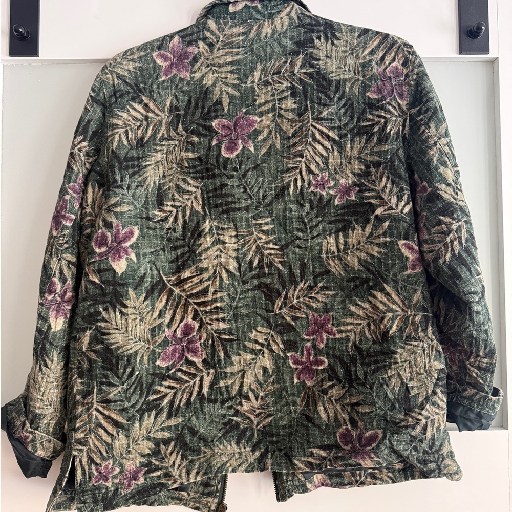 Vintage Keren Hart 100% Silk Bomber Jacket - Picture 4 of 4